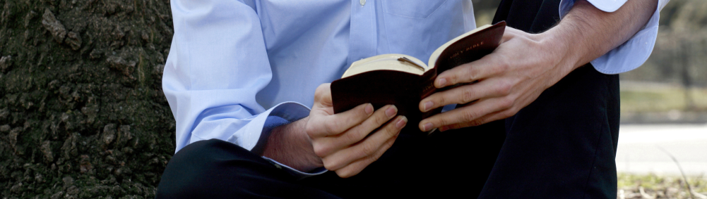 Man reading Bible
