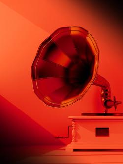 Red evil gramophone