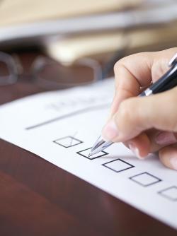 Hand checking to do list boxes