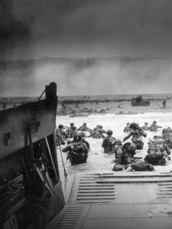 D-Day invasion from transport photo