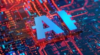 AI logo on circuit board