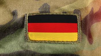 German military patch on camoflauge 