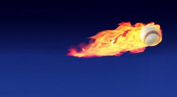 flaming baseball