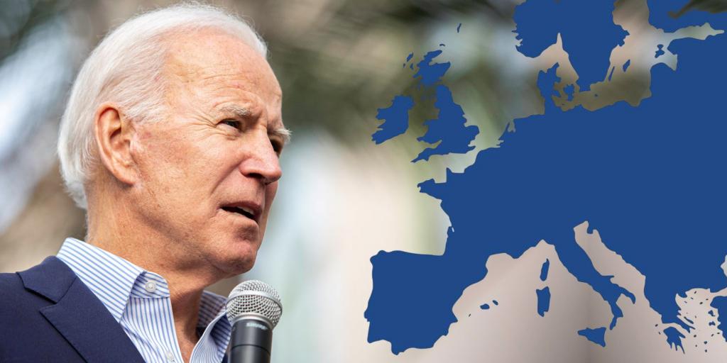 Joe Biden and a map of Europe