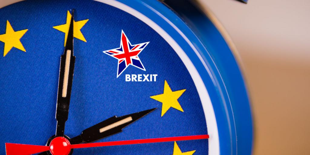 alarm clock with EU flag and the Union Jack as one of the stars