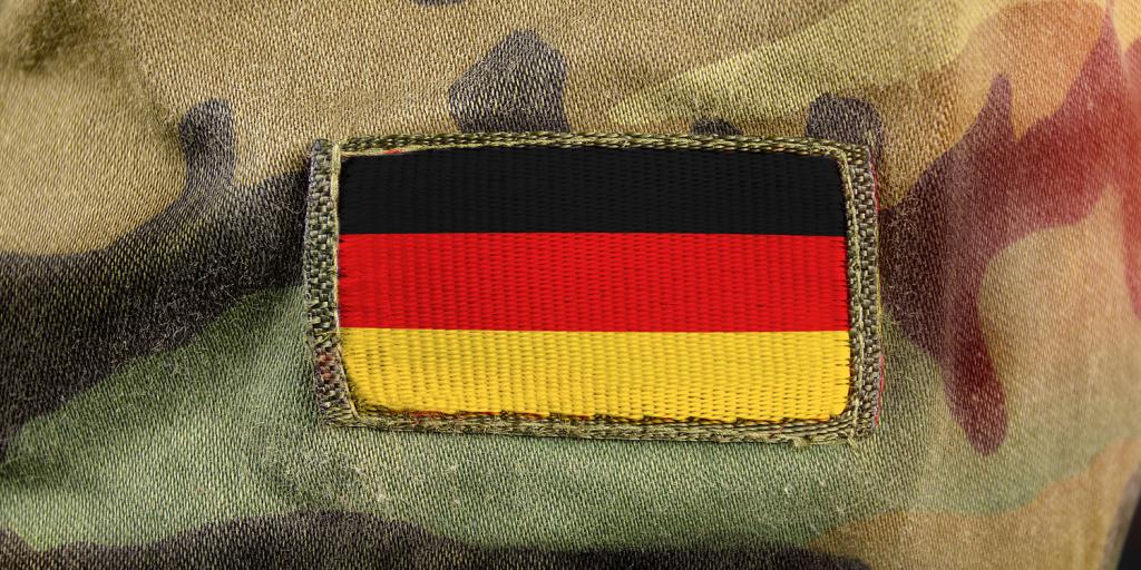 German military patch on camoflauge 