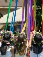 May pole celebration may day concept
