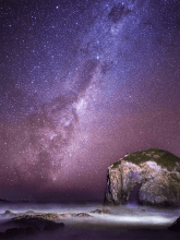 Milky Way galaxy over Australian coast