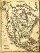 North America 1837 map